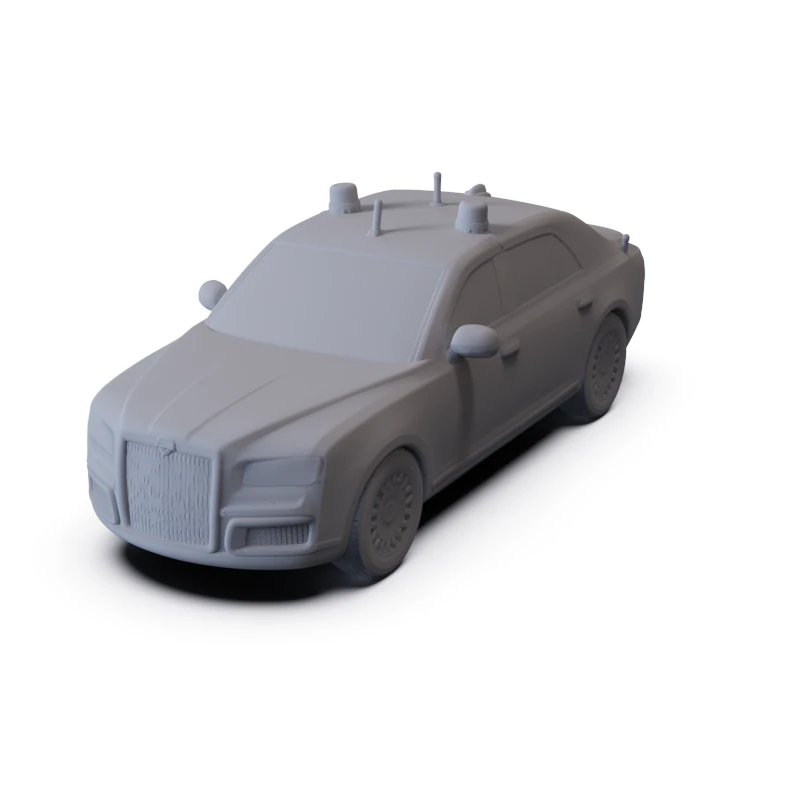 Aurus Senat Sedan Guard 2018 PRE-SUPPORTED 3D Model .c4d .max .obj .3ds .fbx .stl .blend 