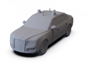 Aurus Senat Sedan Guard 2018 PRE-SUPPORTED 3D Model