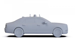 Aurus Senat Sedan Guard 2018 PRE-SUPPORTED 3D Model