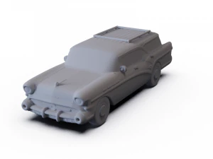 Buick Century Caballero Wagon 1957 PRE-SUPPORTED 3D Model