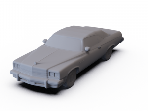 Buick LeSabre Convertible 1975 PRE-SUPPORTED 3D 모델