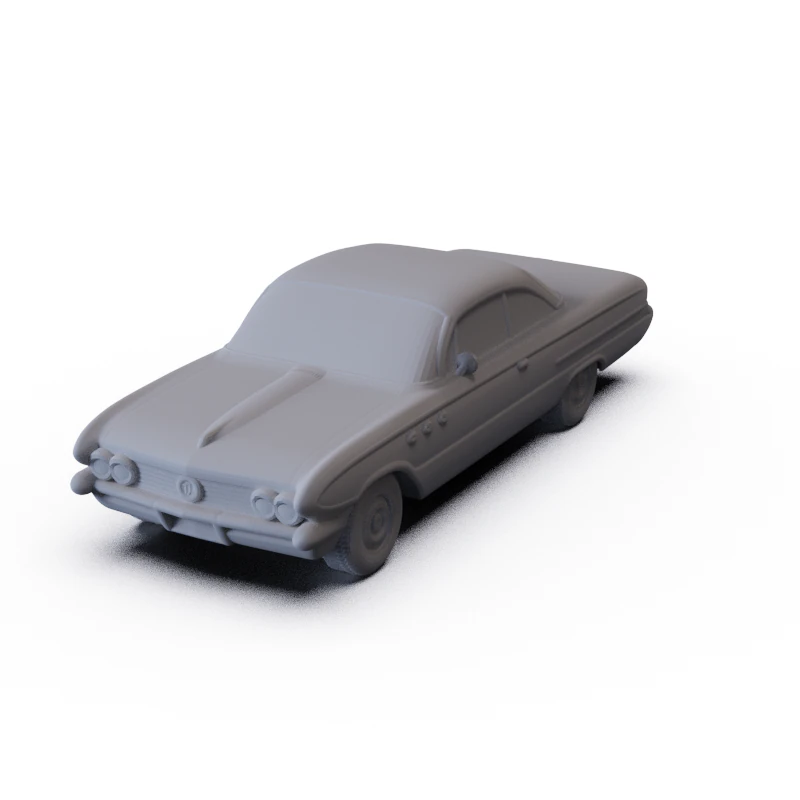 Buick LeSabre Hardtop 1961 PRE-SUPPORTED 3D Model .c4d .max .obj .3ds .fbx .stl .blend