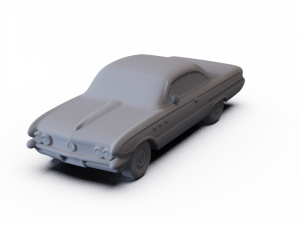 Buick LeSabre Hardtop 1961 PRE-SUPPORTED 3D Model