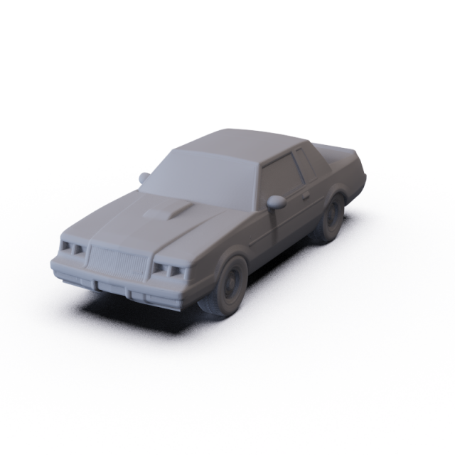 Buick Regal Grand National Coupe 1987 PRE-SUPPORTED 3Dモデル .c4d .max .obj .3ds .fbx .stl .blend 