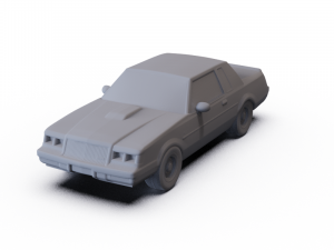 Buick Regal Grand National Coupe 1987 PRE-SUPPORTED 3D 모델