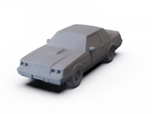 Buick Regal Grand National Coupe 1987 VOORONDERSTEUND 3D Model