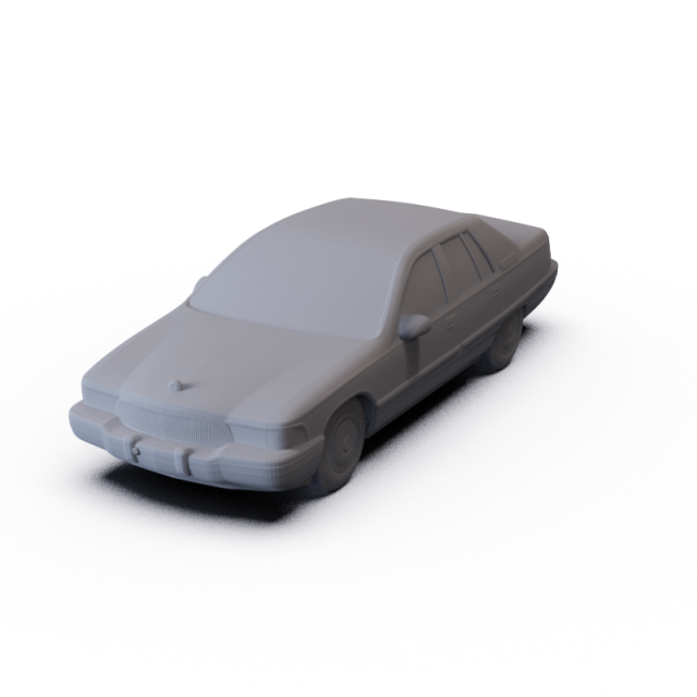 Buick Roadmaster Sedan 1991 PRE-SUPPORTED 3D 模型 .c4d .max .obj .3ds .fbx .stl .blend 