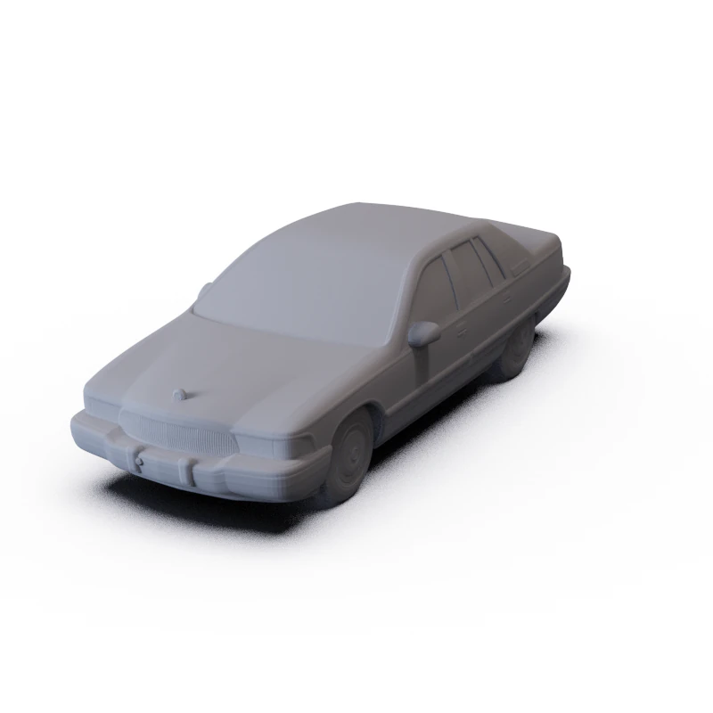 Buick Roadmaster Sedan 1991 PRE-SUPPORTED 3D Model .c4d .max .obj .3ds .fbx .stl .blend