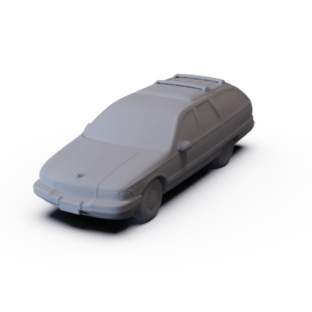 Buick Roadmaster Wagon 1991 PRE-SUPPORTED 3D Модель .c4d .max .obj .3ds .fbx .stl .blend 