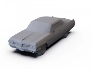 Buick Wildcat Cabrio 1963 WSTĘPNIE WSPIERANY Model 3D