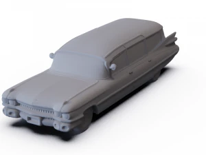 Cadillac Ambulanza Miller-Meteor 1959 PRE- SUPPORTATA Modello 3D