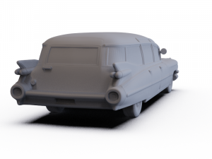 Cadillac Ambulance Miller-Meteor 1959 PRE-SUPPORTED Model 3D