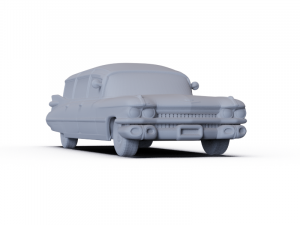 Cadillac Ambulance Miller-Meteor 1959 PRE-SUPPORTED Model 3D