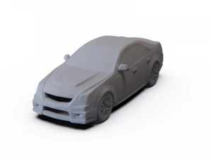 캐딜락 CTS 세단 V 2009 사전 지원됨 3D 모델