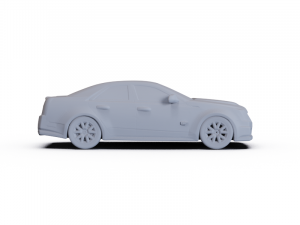 Cadillac CTS Sedan V 2009 PRE-SUPPORTED 3D Model