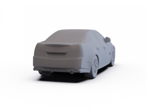 Cadillac CTS Sedan V 2009 PRE-SUPPORTED 3D Model