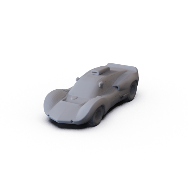 Chaparral 2D Race Car 1966 PRE-SUPPORTED Modèle 3D .c4d .max .obj .3ds .fbx .stl .blend 