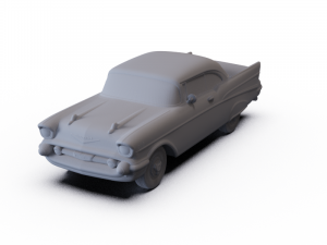 Chevrolet Bel Air Sport Coupe 1957 PRE-SUPPORTED Modello 3D
