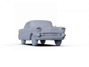 Chevrolet Bel Air Sport Coupe 1957 PRE-SUPPORTED 3D Model