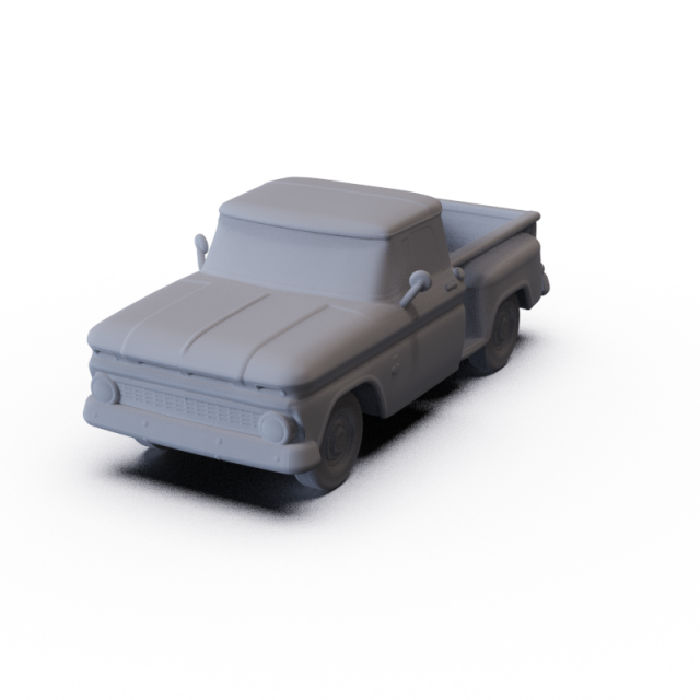 Chevrolet C10 1963 PRE-SUPPORTED Modelo 3D .c4d .max .obj .3ds .fbx .stl .blend 
