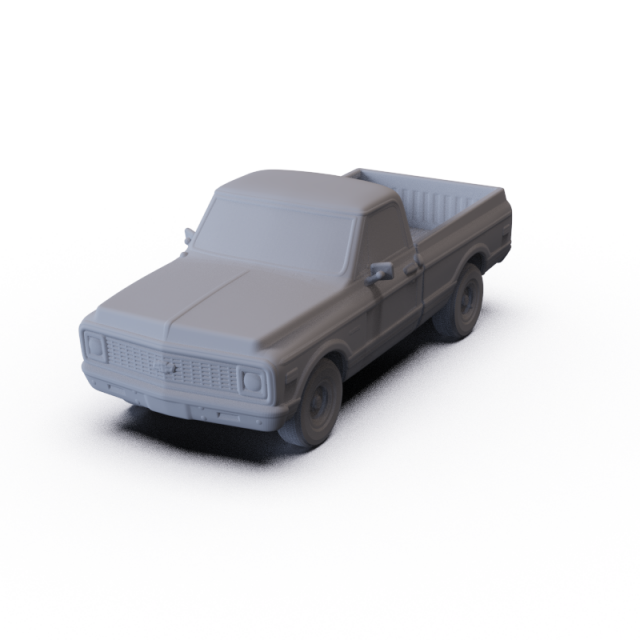 Chevrolet C10 Cheyenne Pickup 1971 PRE-SUPPORTED 3D मॉडल .c4d .max .obj .3ds .fbx .stl .blend 