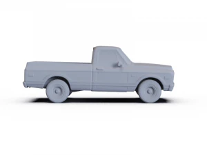 Chevrolet C10 Cheyenne Pickup 1971 PRE-SUPPORTED 3D Model