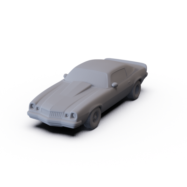 Chevrolet Camaro 1974 PRE-SUPPORTED Modello 3D .c4d .max .obj .3ds .fbx .stl .blend 