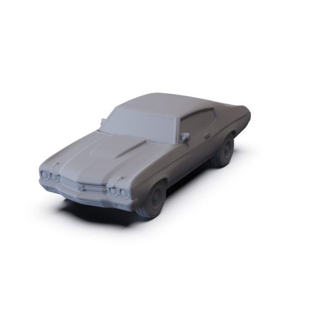 Chevrolet Chevelle SS 396 Hardtop Coupe 1970 PRE-SUPPORTED Modello 3D .c4d .max .obj .3ds .fbx .stl .blend 