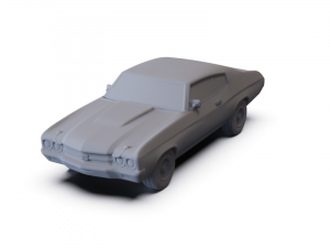 Chevrolet Chevelle SS 396 Hardtop Coupe 1970 PRE-SUPPORTED 3D 모델
