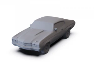 Chevrolet Chevelle SS 396 Hardtop Coupe 1970 г. ПРЕДВАРИТЕЛЬНАЯ ПОДДЕРЖКА 3D Модель