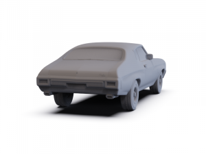Chevrolet Chevelle SS 396 Hardtop Coupe 1970 PRE-SUPPORTED Modello 3D
