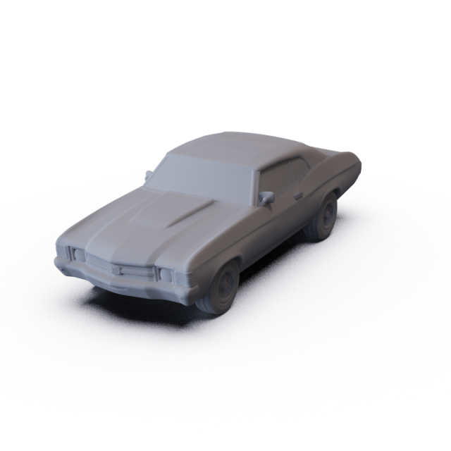 Chevrolet Chevelle SS 454 LS5 Convertible 1971 PRE-SUPPORTED 3D Модель .c4d .max .obj .3ds .fbx .stl .blend 