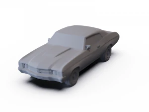 Chevrolet Chevelle SS 454 LS5 Convertible 1971 PRE-SUPPORTED 3D Model