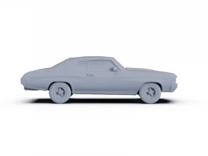 Chevrolet Chevelle SS 454 LS5 Convertible 1971 PRE-SUPPORTED 3D Model