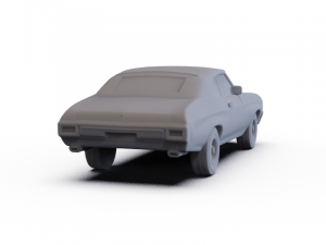 Chevrolet Chevelle SS 454 LS5 Convertible 1971 PRE-SUPPORTED 3D Модель