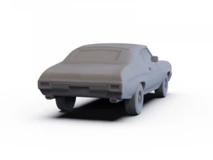 Chevrolet Chevelle SS 454 LS5 Convertible 1971 PRE-SUPPORTED 3D Model