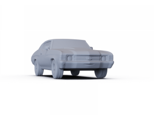 Chevrolet Chevelle SS 454 LS5 Convertible 1971 PRE-SUPPORTED 3D Модель
