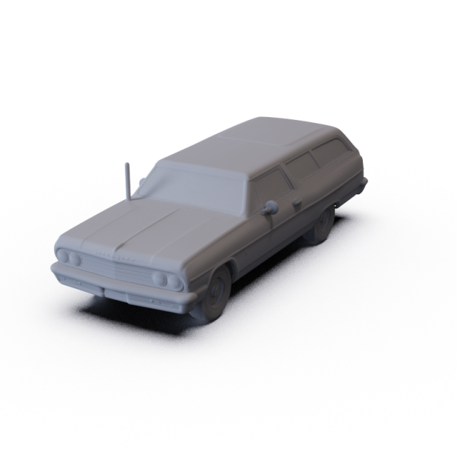 Chevrolet Chevelle Station Wagon 2door 1964 PRE-SUPPORTED 3D Model .c4d .max .obj .3ds .fbx .stl .blend 