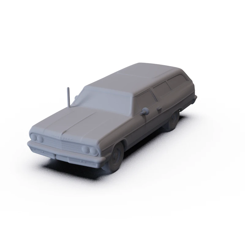 Chevrolet Chevelle Station Wagon 2door 1964 PRE-SUPPORTED 3D Model .c4d .max .obj .3ds .fbx .stl .blend 