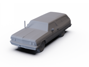 Chevrolet Chevelle Station Wagon 2door 1964 PRE-SUPPORTED 3D मॉडल