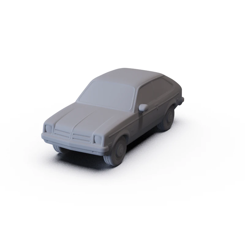 Chevrolet Chevette Coupe 1976 PRE-SUPPORTED 3D Model .c4d .max .obj .3ds .fbx .stl .blend 