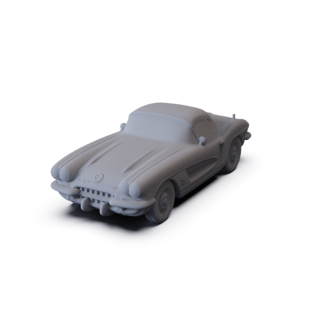 Chevrolet Corvette 1962 PRE-SUPPORTED 3D Model .c4d .max .obj .3ds .fbx .stl .blend 