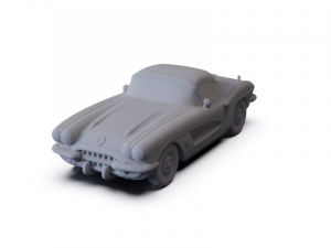 Chevrolet Corvette 1962 PRE-SUPPORTED 3D Model
