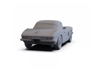 Chevrolet Corvette 1962 PRE-SUPPORTED 3D Model