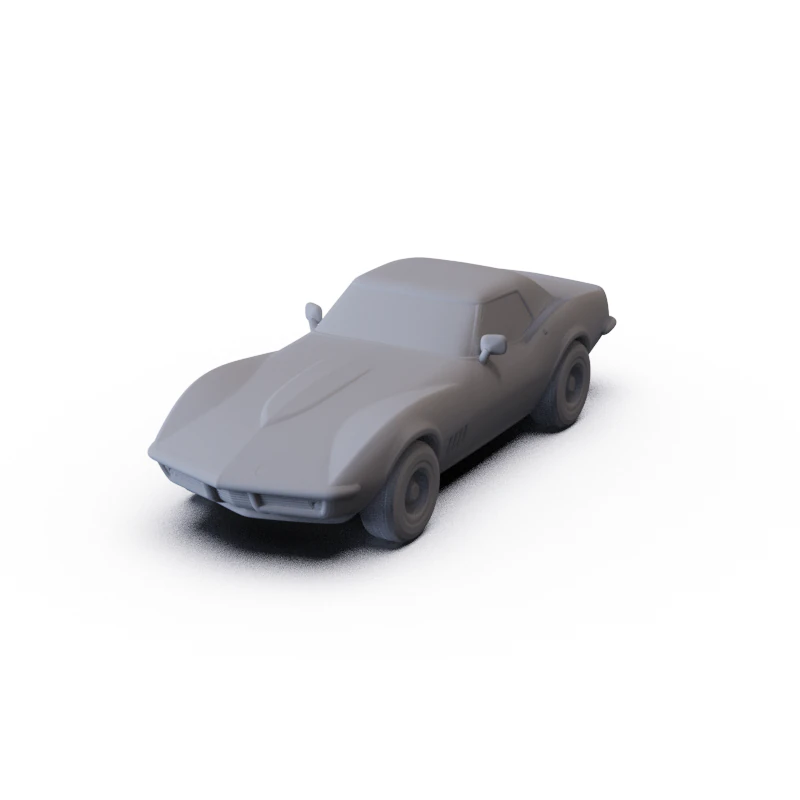 Chevrolet Corvette Convertible 1968 PRE-SUPPORTED 3D Model .c4d .max .obj .3ds .fbx .stl .blend 