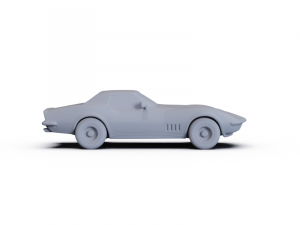 Chevrolet Corvette Convertible 1968 PRE-SUPPORTED Modèle 3D