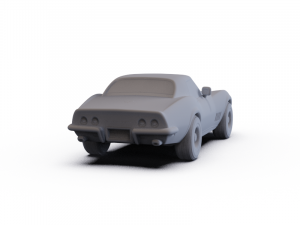 Chevrolet Corvette Convertible 1968 PRE-SUPPORTED Modèle 3D