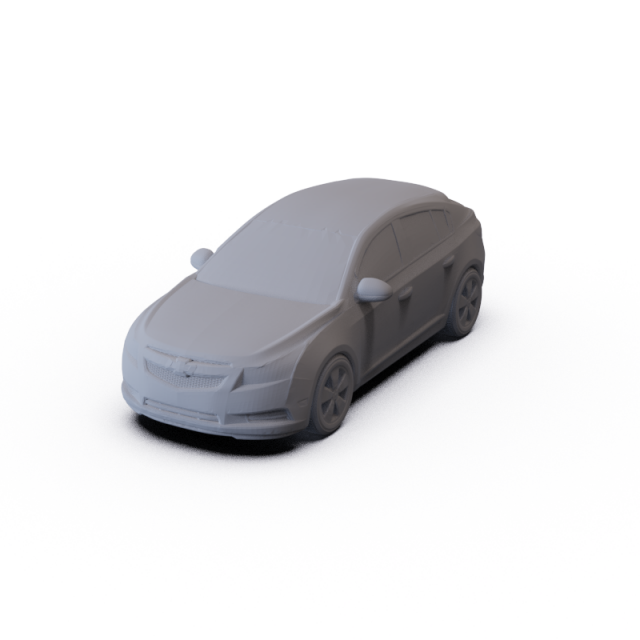 Chevrolet Cruze Hatchback 2012 PRE-SUPPORTED 3D Model .c4d .max .obj .3ds .fbx .stl .blend 