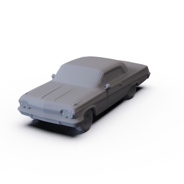 Chevrolet Impala SS 409 1962 PRE-SUPPORTED 3D Модель .c4d .max .obj .3ds .fbx .stl .blend 