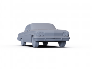 Chevrolet Impala SS 409 1962 PRE-SUPPORTED 3D Модель